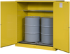 Justrite Sure-Grip EX 110 gal Yellow Hazardous Material Storage Cabinet - 59 in Width - 65 in Height - Floor Standing - 697841-11509 - 697841-11509 - R. S. Hughes Company, Inc.