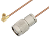 SSMC Plug Right Angle to TNC Male Cable 24 Inch Length Using RG178 Coax - PE3C4468-24 - Pasternack