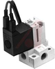 Valve, compact, 3 port, NC, 24VDC, L plug, non-locking push style override -- 70071357