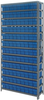 Open Shelving, 13Shelves, 108Bins, Blue; Shelving Unit Type Quantum Storage - 44AC9015 - Newark, An Avnet Company