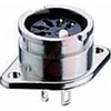 DIN chassis socket, shielded, with bayonet lock, metal housing, flange and solde - 70151418 - Allied Electronics, Inc.
