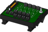 4-channel backpanel w/o cold junction compensation sensor, with DIN rail mounting option - 8BP04-3 - Dataforth Corporation