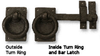 Ring Turn Bar Latch, Solid Bronze - 850068 - HardwareSource, Inc.