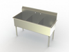 S3 Series, Stainless Steel Three Compartment Sink - 4S3-2112 - AERO Manufacturing Company
