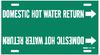Brady B-915 White on Green Plastic Strap-On Pipe Marker - 1 1/4 in Character Height - Printed Msg = DOMESTIC HOT WATER RETURN - 4317-F - 754473-67141 - R. S. Hughes Company, Inc.