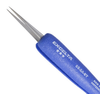 Excelta Three Star Ergonomic Utility Tweezers SS-SA-ET - Stainless Steel Straight Slender Fine Point Tip - 0.01 in Tip Width - 6 in Length - 0.01 in Thick - EXCELTA SS-SA-ET - R. S. Hughes Company, Inc.