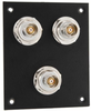 3 JACK PANEL INSERT BULKHEAD REAR MOUNT TRB 3 LUG ISOLATED - REF00214 - MilesTek Corporation