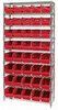 Open Wire Shelving, 9Shelves, 40Bin, Red; Shelving Unit Type Quantum Storage - 44AC8560 - Newark, An Avnet Company