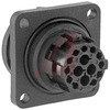 connector,plastic circ,panel recept,front mount,for 14+ground crimp pin contact -- 70013516