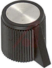 Knob; ABS; Round with Pointer; Black; 1/8 in.; 0.500 in.; Gloss - 70206977 - Allied Electronics, Inc.