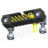 10+1 Pos. Male Signal+Coax Horizontal Throughboard Conn. Jackscrews -- M80-5L21022M7-01-314-00-000 - Image