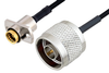 Slide-On BMA Jack 2 Hole Flange to N Male Cable 60 Inch Length Using PE-SR405FLJ Coax - PE3C4861-60 - Pasternack