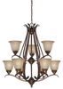 29029-BBZ Mid. Chandeliers-Glass Up - 360196 - Capital Lighting, Inc.