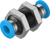 Push-in bulkhead connector - QSS-6-100 - Festo Corporation