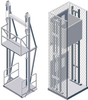 Vertical Hydraulic Material Lifts
