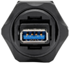 USB 3.0 Coupler, SuperSpeed, 3.0/3.1, Industrial - USB-A F/F, Shielded, IP67, Dust Cap, TAA -- U325-000-IND
