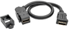 High-Speed HDMI with Ethernet All-in-One Keystone/Panel Mount Coupler Cable (F/F), Angled Connector, 1 ft. -- P164-001-KPA-BK