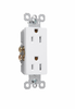 TradeMaster Decorator Duplex Receptacle, White - 885W - Legrand