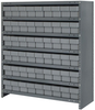 Closed Shelving, 7Shelves, 54Bins, Grey; Shelving Unit Type Quantum Storage - 44AC4613 - Newark, An Avnet Company
