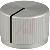 Knob;Dia 0.925in;Shaft Sz 0.25in;Panel;Top & Side Saw Cut;Clear Matte;Aluminum - 70126035 - Allied Electronics, Inc.