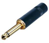 Neutrik NYS224BG 1/4 Inch TS Connector - Black & Gold -- NEUNYS224BG