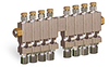 Multiple Sight Feed Valve, Solid Gasket, 8 Valves, 1/8” Female NPT Inlet, (8) 1/4” OD Tube Outlets - B3150-108 - Oil-Rite Corp.
