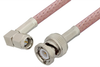 SMA Male Right Angle to BNC Male Cable 36 Inch Length Using RG142 Coax - PE3780-36 - Pasternack