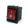 E-Switch Rocker Switch 16A 125VAC DPST Off-On Light Red RBW2ABLKRILFF3 -- 43310 - Image