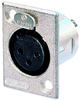NEUTRIK NC5FP1 5-PIN FEMALE XLR RECEPTACLE NICKEL/SILVER -- NEUNC5FP1