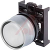 PUSHBUTTON, ILLUMINATED PUSHBUTTON, FLUSH, MOMENTARY, WHITE BUTTON, SILVER GUARD -- 70057759
