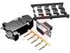 connector,d-sub kit,9 crimp cont receptacle w/contacts and black plastic hood - 70172259 - Allied Electronics, Inc.