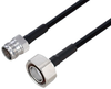 Outdoor Rated 4.3-10 Female to 7/16 DIN Male Low PIM Cable 12 Inch Length Using SPO-250 Coax Using Times Microwave Parts - PE3C6333-12 - Pasternack