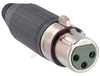 XLR Female plug, 3-pin silver contact, plastic handle - 70214579 - Allied Electronics, Inc.