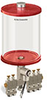 Red Color Key, Clear View Multiple Feed Electro Lubricator, 1/2 gal Pyrex Reservoir, 5 Feeds, 1/8