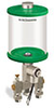 Green Color Key, Clear View Multiple Feed Electro Lubricator, 1 qt Acrylic Reservoir, 2 Feeds, 1/8