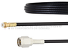 Snap-On MMBX Plug to SMA Male Cable RG174 Coax in 24 Inch - FMCA1436-24 - Fairview Microwave Inc.
