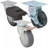 Swivel Plate Caster; Swivel, Wheel Material=Hard Rubber, - WC-2909-160 - Reid Supply