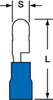 3M Scotchlok Blue Butted Vinyl Butted Quick-Disconnect Terminal MVU14-156DMK - 0.85 in Length - 0.09 in Inside Diameter - 054007-01813 - R. S. Hughes Company, Inc.
