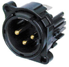 B-Ser 3 Pin Male Horizontal Left Ring/Au - NEUNC3MBHLB - HAVE, Inc.