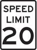 Electromark Company B-959 Aluminum Rectangle White Stop Signs, Traffic Control Signs & Banners Sign - 18 in Width x 24 in Height - TEXT: SPEED LIMIT 20 - 94213 - 754476-94213 - R. S. Hughes Company, Inc.