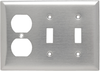 Decorator Opening, Three Gang, Polished Brass -- SB263PB - Image