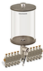 Clear View Multiple Feed Electro Lubricator, 1/2 gal Acrylic Reservoir, 10 Feeds, 1/8