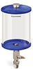 Blue Color Key, Clear View Single Feed Manual Lubricator, 1/2 gal Pyrex Reservoir, 1/2” Male NPT - B5161-064PB4BW - Oil-Rite Corp.