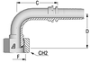 Two-Piece Fittings, Standard Inserts, International End Configurations - 90º BSP O-Ring Female Swivel 60ºCone - A Series - A-0506-FBO9 - Kuriyama of America, Inc.