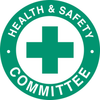 Brady B-946 Green on White Circle Vinyl Hard Hat Label - Printed Text = HEALTH & SAFETY COMMITTEE MEMBER - 42245 - 754476-42245 - R. S. Hughes Company, Inc.