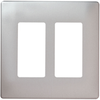 Decorative Finish Screwless Wall Plates with Decorator Openings - SW262SS - Legrand