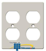 Hubbell KP Series Two-Gang Duplex-Duplex Faceplate - KP82 - TelephoneStuff.com