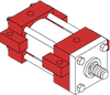 Series A Pneumatic Cylinder - Model A51 NFPA Style MS3 -- Centerline Lug Mounting - Image