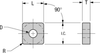 Negative Square Insert - SNGA-454 - Greenleaf Corporation