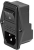 Iec C14 Inlet, 10A, 250V, Solder, Panel; Connector Type Schurter - 23M1676 - Newark, An Avnet Company
